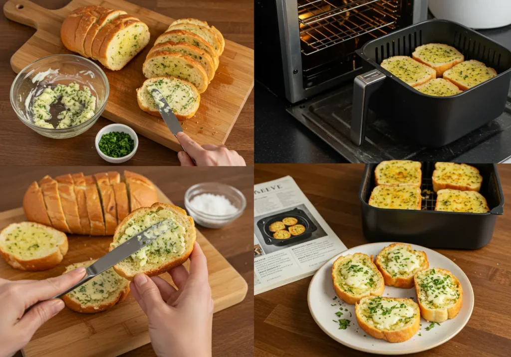 how to make garlic bread with sliced bread