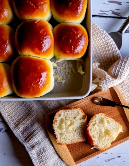 Firefly Gluten Free Hawaiian Rolls served