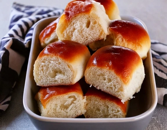 Firefly Gluten Free Hawaiian Rolls served