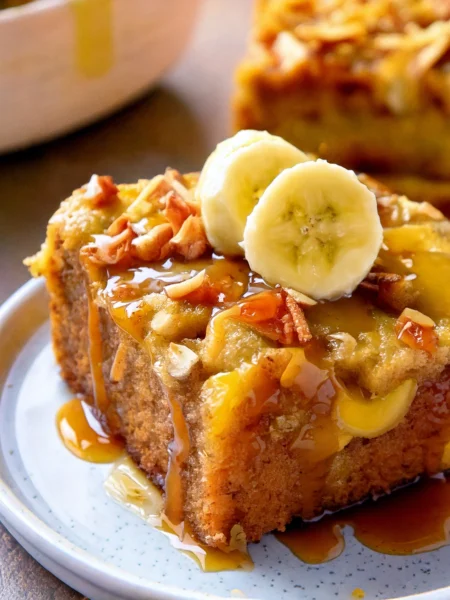 Banana Bread Pudding Recipe: 4 Ingredient Banana Bread